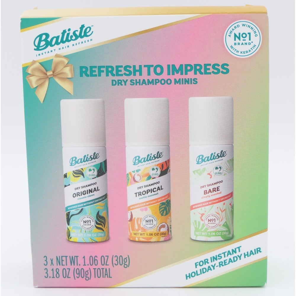 Batiste Refresh To Impress Dry Shampoo Minis 3 Pc Travel Size Set 1.06 oz Ea
